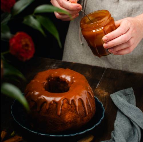 Chocolate and caramel Bundt cake recipe
